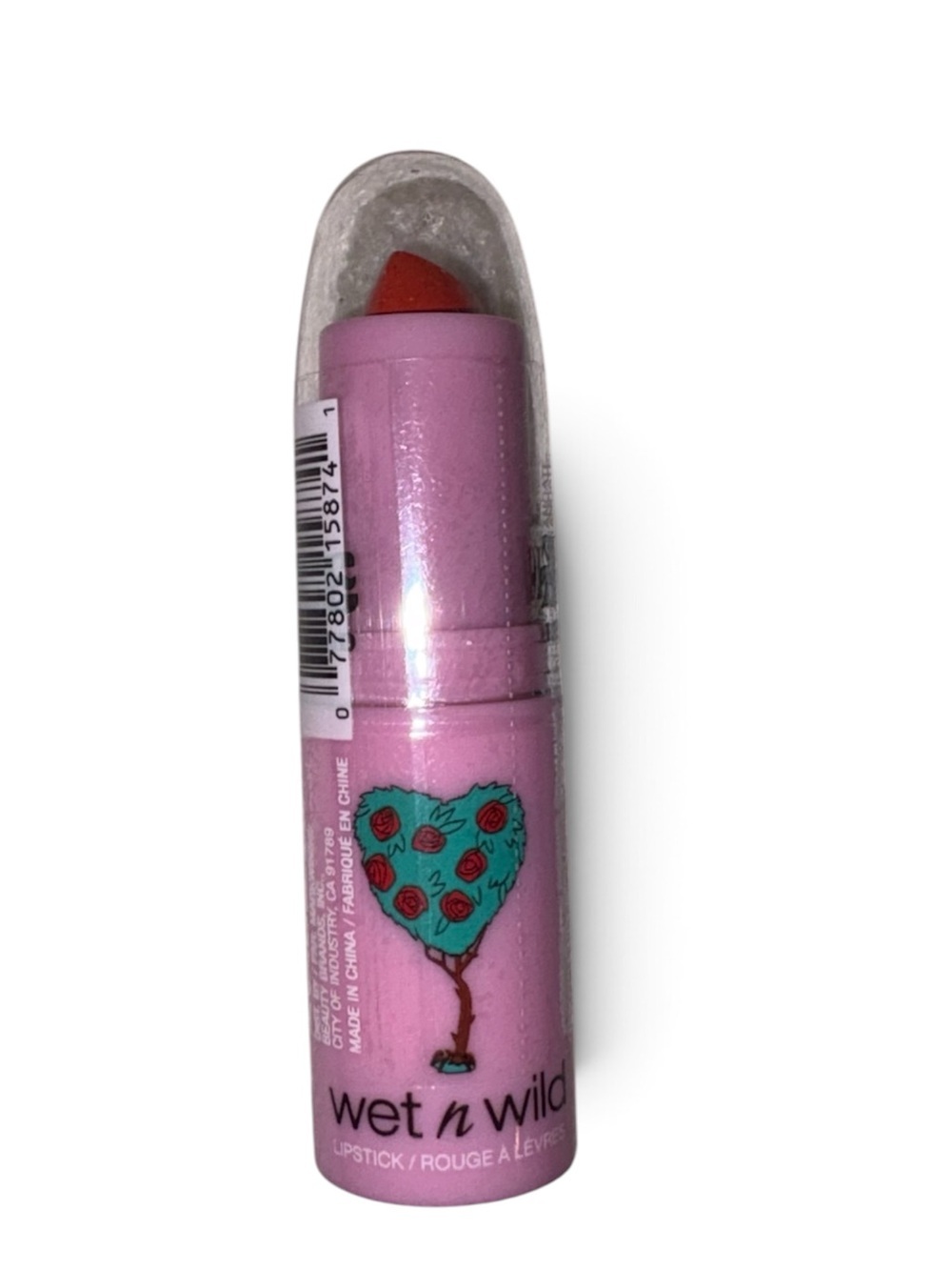 wet n wild Alice In Wonderland collab Lipstick in shade “Painted Roses”